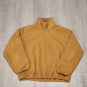Uniqlo Women's Mustard Zip-Up Sweater